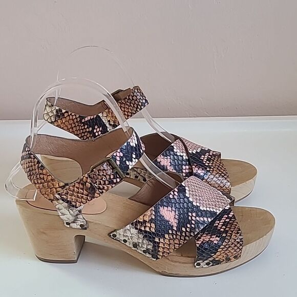 Madewell Cait Crisscross  Forgotten Petal Multi Sandal Clogs Size 7.5 - Picture 6 of 14